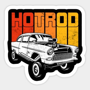 Hotrod Vintage Classic Gasser Car Dragstrip Sticker